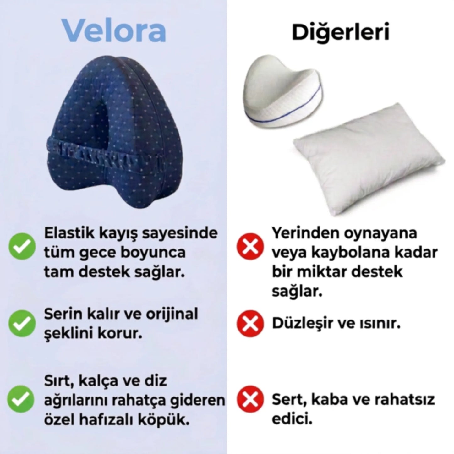 VELORA™ - Kronik Ağrılara Karşı Premium Destek Yastığı